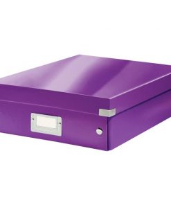 Stredná organizačná krabica Click & Store purpurová