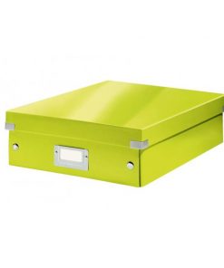 Stredná organizačná krabica Click & Store metalická zelená