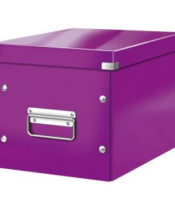 Štvorcová krabica A5 (M) Click & Store purpurová