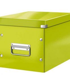 Štvorcová krabica A5 (M) Click & Store metalická zelená