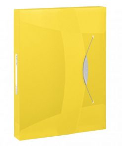 Plastový box s gumičkou Esselte VIVIDA žltý