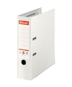 Zakladač pákový Esselte celoplastový A4 MAXI 8cm biely