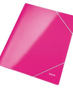 Kartónový obal lesklý s gumičkou Leitz WOW ružový