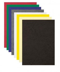 Kartónové obálky na krúžkovú väzbu Delta koža A4 biele