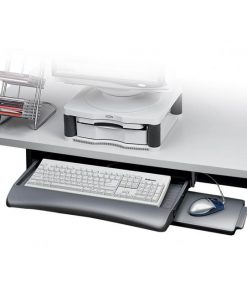 Polica na klávesnicu pod stôl grafitová
