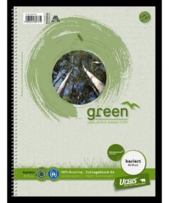 Blok College Format Werk Ursus Green A4 80 listov štvorčekový 60g recyklovaný