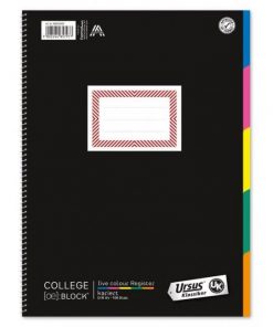 Blok College Format Werk Ursus A4 100 listov štvorčekový farebný register