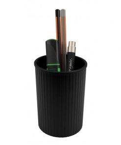 Pohárik na perá Helit Linear čierny