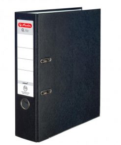 Zakladač pákový Herlitz Q.file 8cm čierny