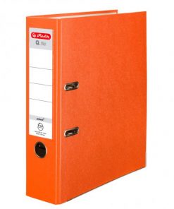 Zakladač pákový Herlitz Q.file 8cm oranžový