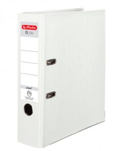 Zakladač pákový Herlitz Q.file 8cm biely