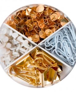 Dóza mix pripináčiky špendlíky kancelárske spony a klipy na dokumenty Herlitz Pure Glam 310ks