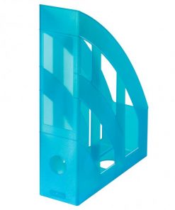 Stojan na časopisy Herlitz transparentný tyrkysový