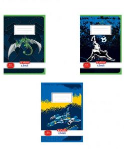 Zošit Herlitz 524, A5, linajkový, 70g/m2, mix chlapčenských motívov