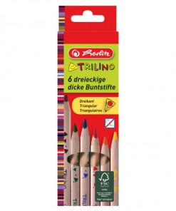 Farbičky Herlitz Trilino trojhranné 6 farieb