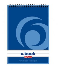 Blok poznámkový Herlitz s hornou špirálou A6 50 listov linajkový