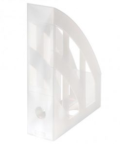 Stojan na časopisy Herlitz transparentný biely