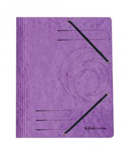 Prešpánový obal s gumičkou Herlitz fialový