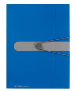 Plastový obal s gumičkou Herlitz Easy Orga modrý