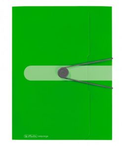 Plastový obal s gumičkou Herlitz Easy Orga zelený