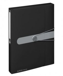 Plastový box s gumičkou Herlitz Easy Orga A4 PP čierny
