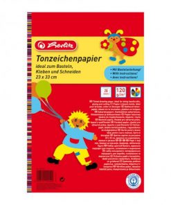 Farebný papier Herlitz 20 listov 33x23cm lep.blok 120g