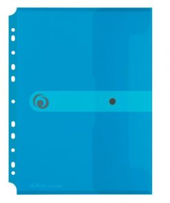 Plastový obal A4 s cvočkom a eurodierovaním Herlitz Easy Orga priehľadný modrý