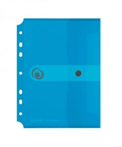Plastový obal A5 s cvočkom a eurodierovaním Herlitz Easy Orga priehľadný modrý