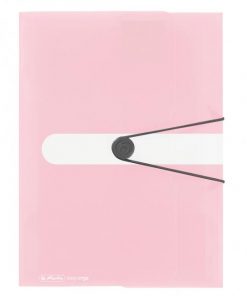 Plastový obal s gumičkou Herlitz rose