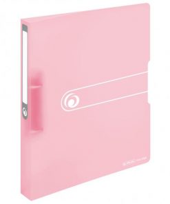 Zakladač 2-krúžkový Herlitz PP 2,5cm transparentný rose