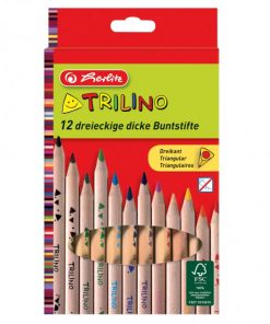 Farbičky Herlitz Trilino trojhranné 12 farieb