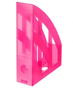 Stojan na časopisy Herlitz transparentný ružový