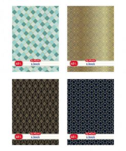 Zošit Herlitz A4, 40 listov, linajkový, s parciálnym lakom, 3D UV Art deco, mix motívov