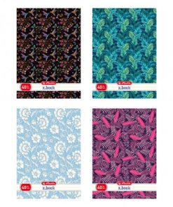 Zošit Herlitz A4, 40 listov, linajkový, s parciálnym lakom, 3D UV Príroda, mix motívov