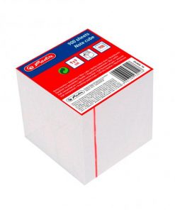 Poznámkový bloček kocka lepená Herlitz 90x90x90mm biela