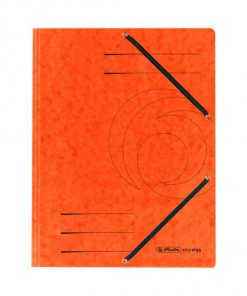 Prešpánový obal s gumičkou Herlitz oranžový