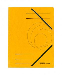 Prešpánový obal s gumičkou Herlitz žltý