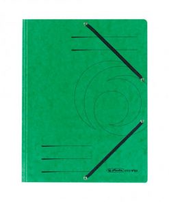 Prešpánový obal s gumičkou Herlitz zelený