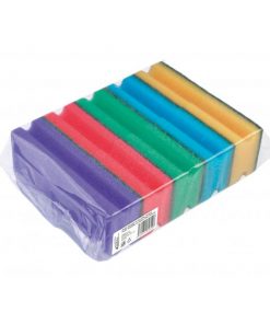 Hubka na riad tvarovaná farebná 10 kusov