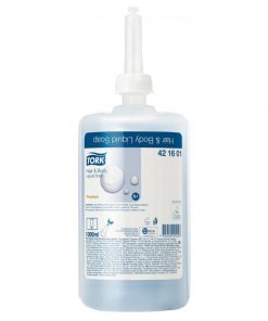 Tekuté mydlo TORK na vlasy a telo 1 l modré S1