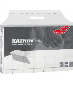 Papierové utierky skladané ZZ 2-vrstvove KATRIN Plus super Handy pack biele (20 bal.)