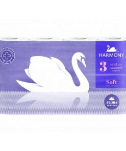 Toaletný papier 3-vrstvový Harmony Soft FLORA Parfumes biely, návin 16,8 m (8 ks)