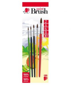 Sada štetcov 3 ks 4-8-12 ploché, farebná rúčka