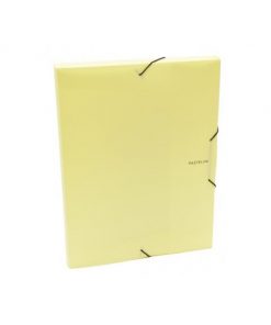 Plastový box s gumičkou Karton PP Pastelini žltý