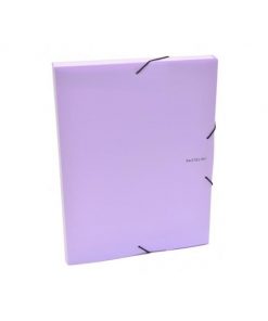 Plastový box s gumičkou Karton PP Pastelini fialový