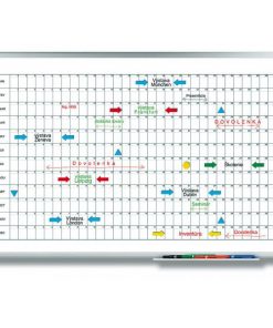 Plánovacia tabuľa ročná PREMIUM horizontálna 60x90 cm