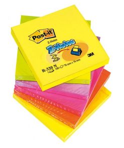 Samolepiaci Z-bloček Post-it, 76x76 mm, neónové farby, 6 bločkov po 100 lístkov