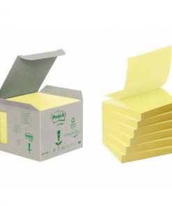 Samolepiace Z-Bločky Post-it recyklované, 76x76 mm, žlté