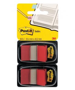 Záložky Post-it Index široké 25,4x43,2 červená 2ks