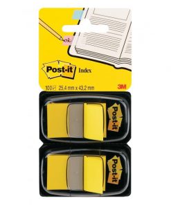 Záložky Post-it Index široké 25,4x43,2 žltá 2ks
